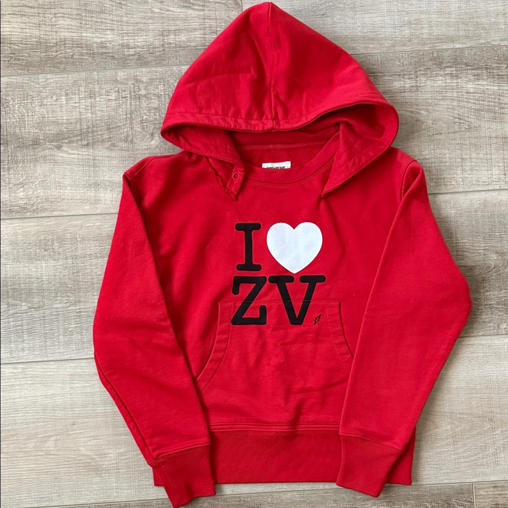 Zadig & Voltaire Red Hoodie Jacket